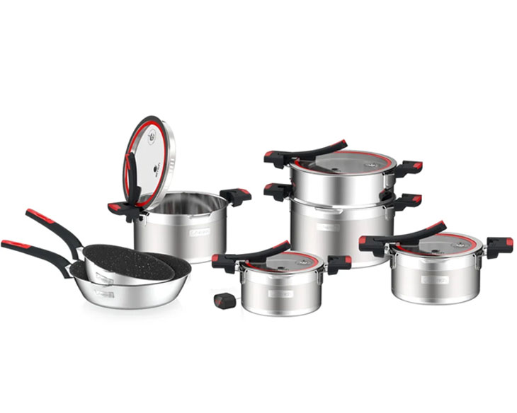 Bộ Nồi Chảo Inox Liền Khối Elmich Milano EL-8272