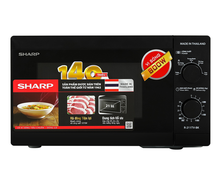 Lò vi sóng Sharp R-211TV-BK 21 lít